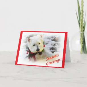 Westie julkort helgkort