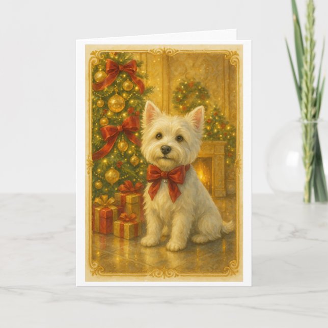 Westie julkort kort (Framsida)