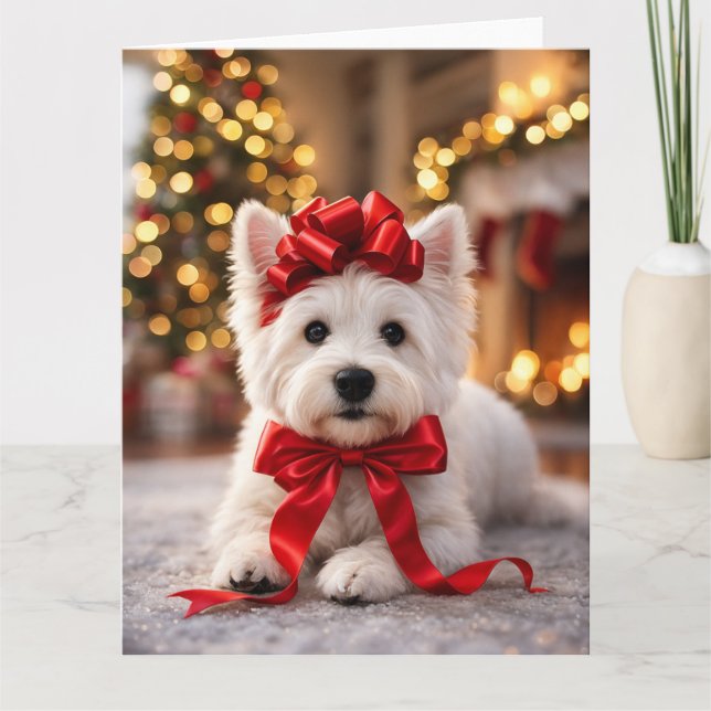 Westie julkort kort (Framsida)