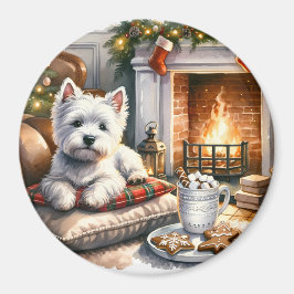 Westie Julscenen Magnet