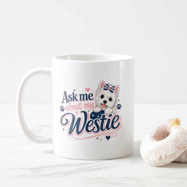 Westie kaffemugg (Med munk)