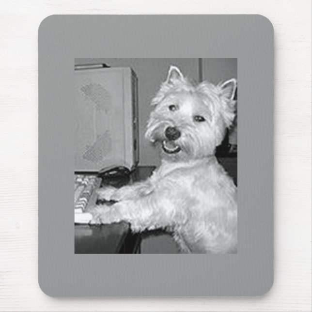 WESTIE KÄRLEK DATORN MOUSEPAD MUSMATTA (Framsidan)