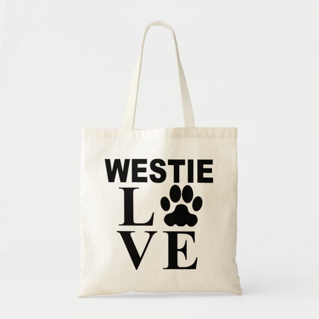 Westie kärlek tygkasse (Framsidan)