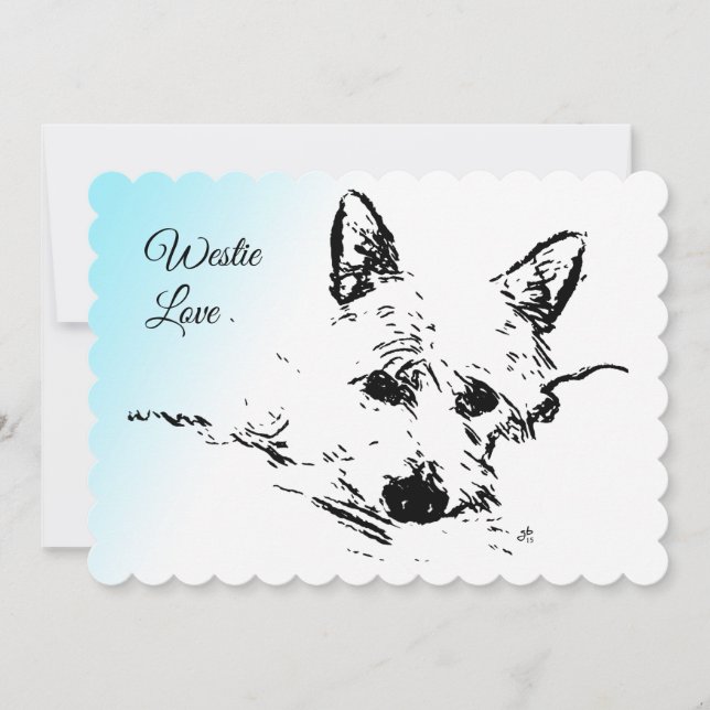 Westie kärlek, västra höglands- Terrier Julkort (Framsida)