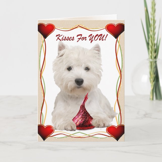 Westie Kisses åt dig Kort (Framsida)
