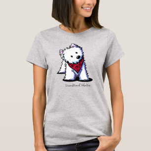 Westie Kissing Bandit Valentine T-Shirt