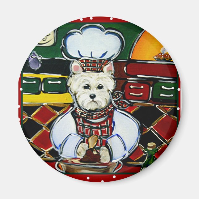 Westie-kock Magnet (Framsidan)