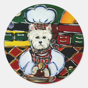 Westie-kock Runt Klistermärke