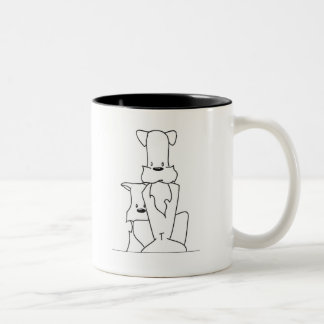 westie/kortkort. schnauzermugg Två-Tonad mugg