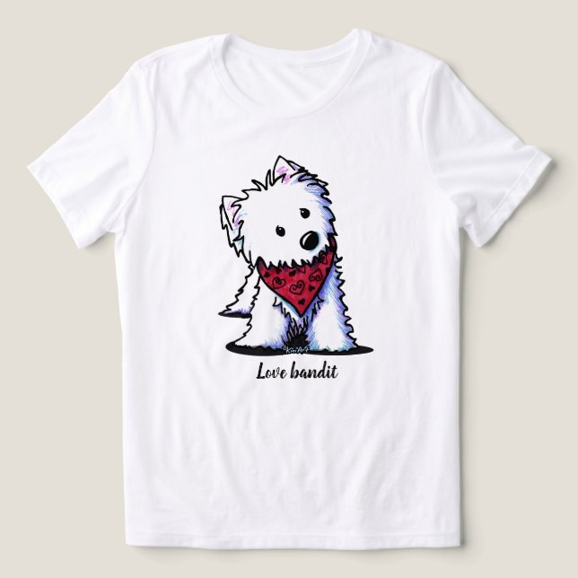 Westie Kysstjuvel T Shirt (Design Framsida)