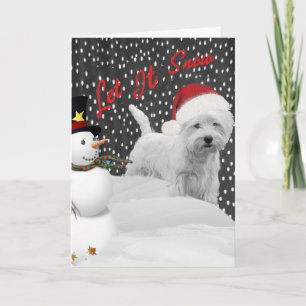 Westie Låt det snöa Helgkort