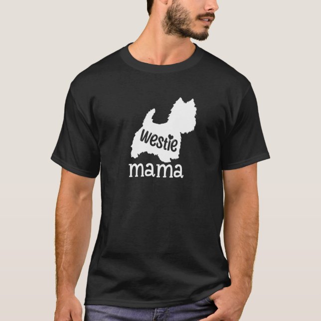 Westie Mamma Cute Väster Highland White Terrier Hu T Shirt (Framsida)