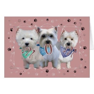 Westie Mamma-kort Hälsningskort