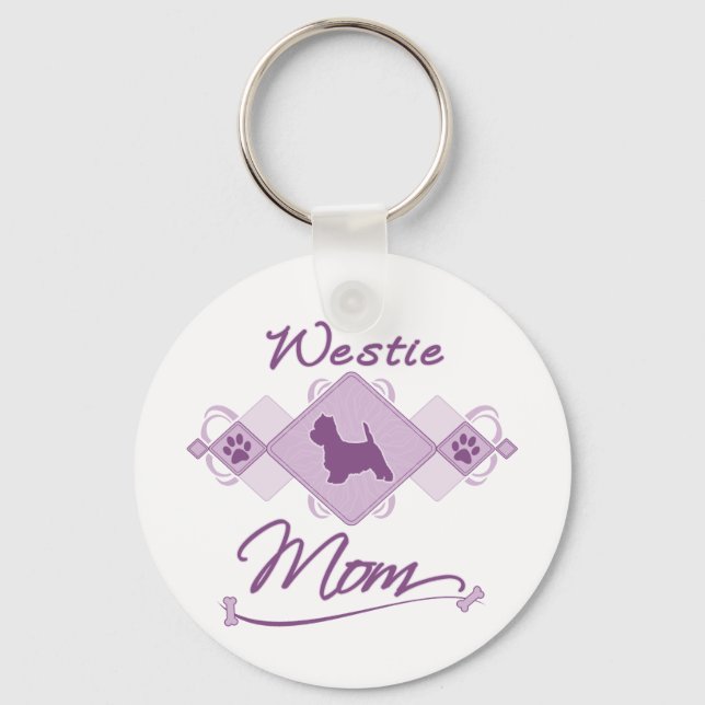 Westie Mamma Nyckelring (Framsida)