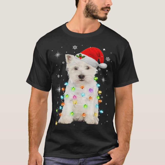 Westie Mamma Väster Highland White Terrier Hundäls T Shirt (Framsida)