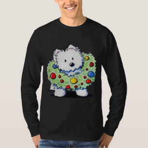 Westie Mamma Väster Highland White Terrier Julafto T Shirt