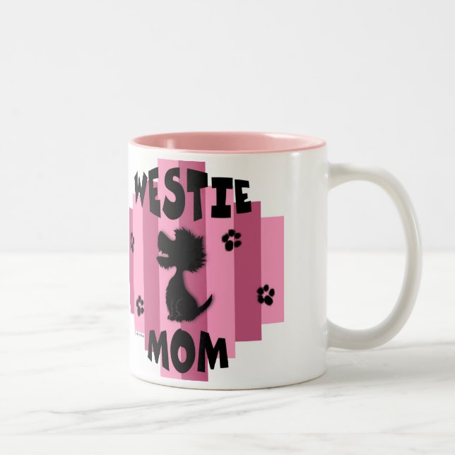 Westie mammamugg Två-Tonad mugg (Höger)