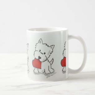 Westie med hjärta kaffemugg
