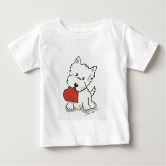 Westie med hjärta t-shirt