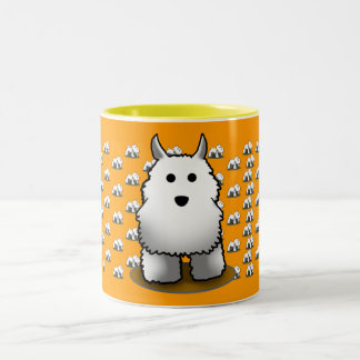 Westie mönstermugg Två-Tonad mugg