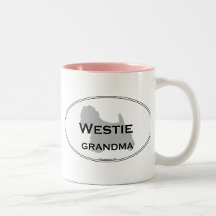 Westie mormor Två-Tonad mugg