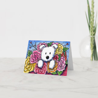 Westie Mors Dag Bouquet Kort