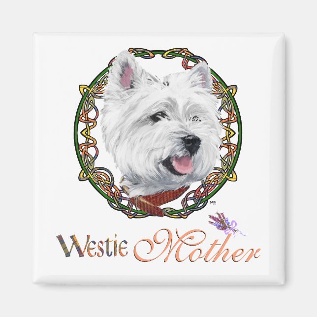 Westie mors dag magnet (Framsidan)