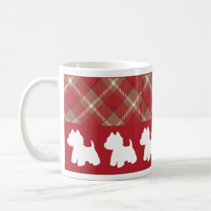 Westie Mugg Diagonal Play Red Grund Design