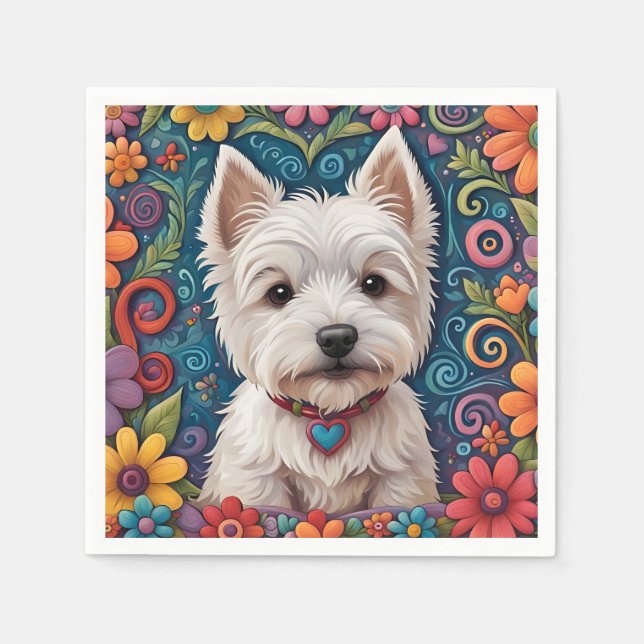 Westie napkins pappersservett (Framsidan)