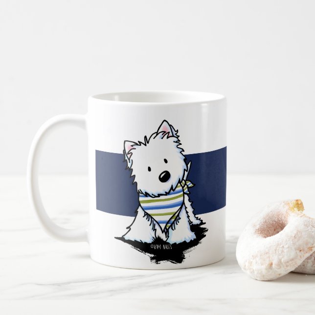 Westie Nautical KiniArt Mugg (Med munk)
