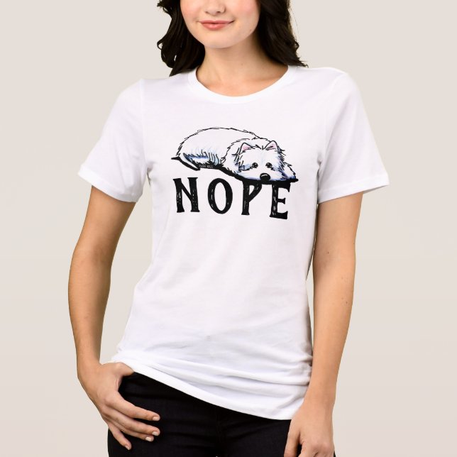 Westie NOPE KiniArt T-Shirt (Framsida)