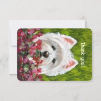 Westie och Rosa Flowers