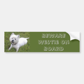 Westie ombord bildekal