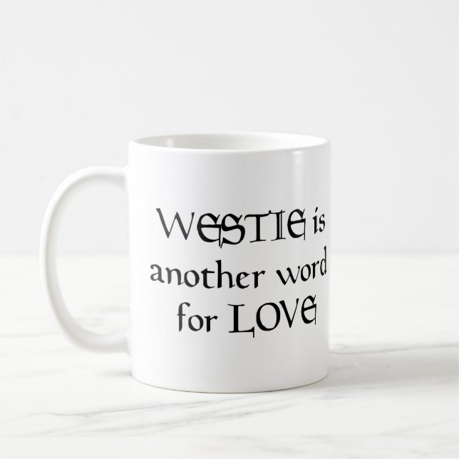 Westie ord kaffe mugg (Vänster)