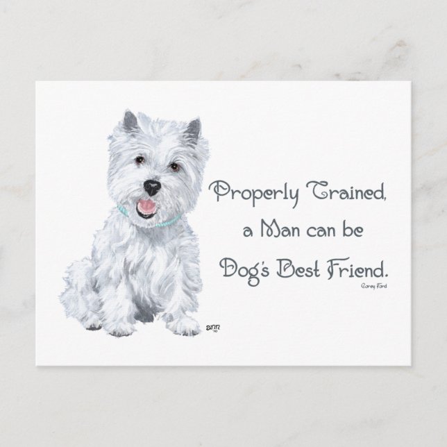 Westie Ord of Wisdom Vykort (Framsida)