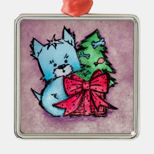 Westie Ornaments - Gifts and X-mas Träd - Violet Julgransprydnad Metall