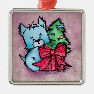 Westie Ornaments - Gifts and X-mas Träd - Violet Julgransprydnad Metall