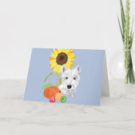 Westie på hösten kort