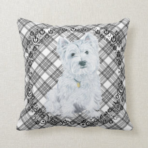 Westie på rutan PILLOW Kudde
