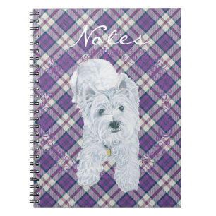 Westie på Tartan Anteckningsbok