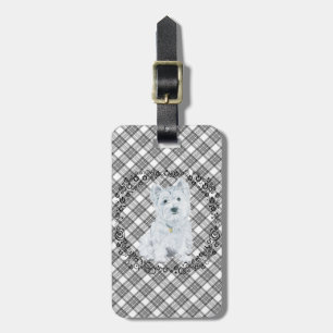 Westie på Tartan Bagagebricka