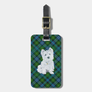 Westie på Tartan Bagagebricka