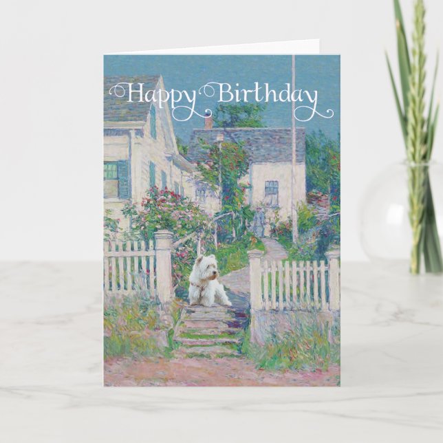 Westie på vakt kort (Framsida)