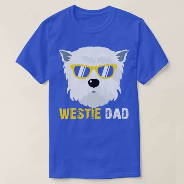 Westie Pappa-fartyg för Hundägare Fars dag Manar T Shirt (Design framsida)