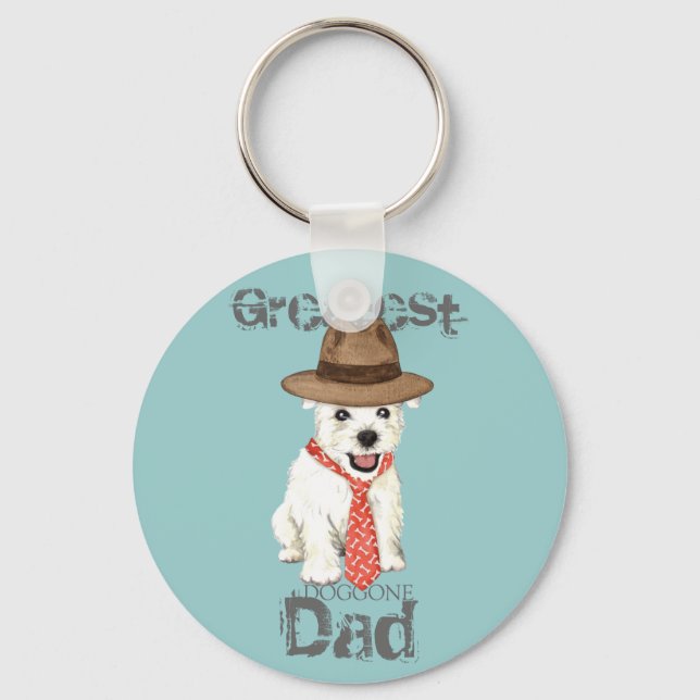 Westie Pappa Nyckelring (Framsida)