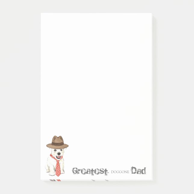 Westie Pappa Post-it Block (Framsida)
