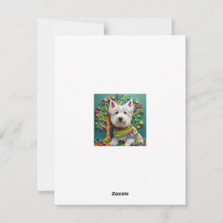 Westie Papper Quilling Julkort