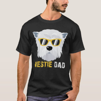 Westie Pappor för Hundägare Fars dag Manar T Shirt