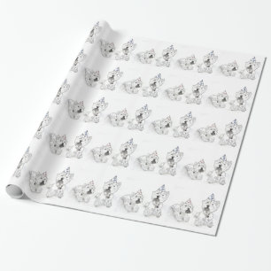 Westie party Time Presentpapper