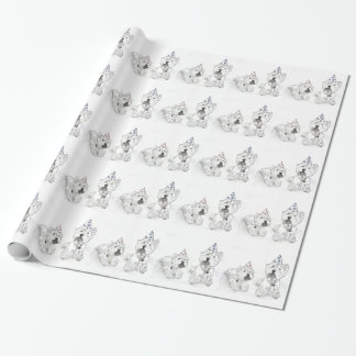 Westie party Time Presentpapper